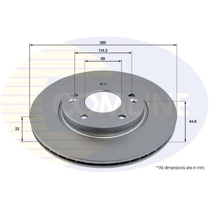 Comline Front & Rear Brake Discs & Pads fits Hyundai Ioniq 2016-2022 1.6