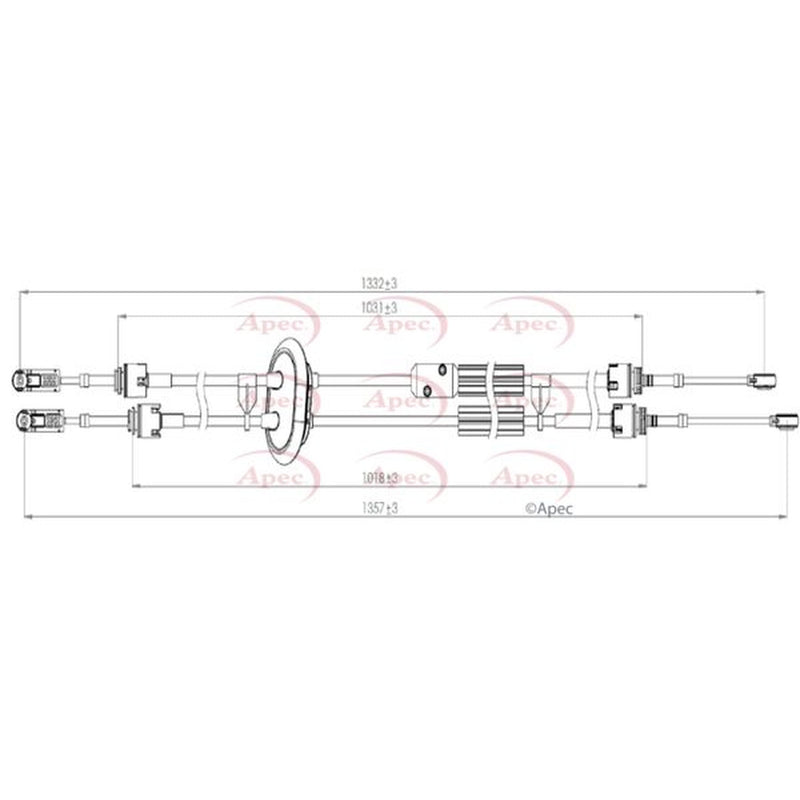 Apec Manual Transmission Cable Pull fits Citroën Relay III 2006-2020 2.2