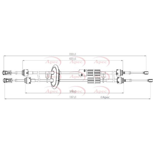 Apec Manual Transmission Cable Pull fits Citroën Relay III 2006-2020 2.2