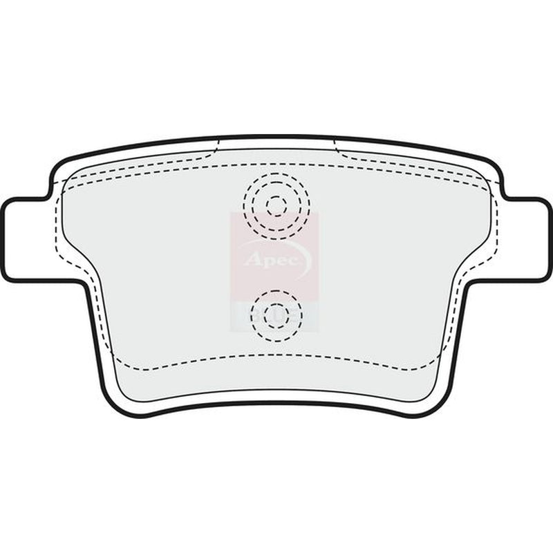 Apec Rear Brake Pad Set fits Ford Mondeo 2000-2007 1.8 2.0 2.2 2.5 3.0
