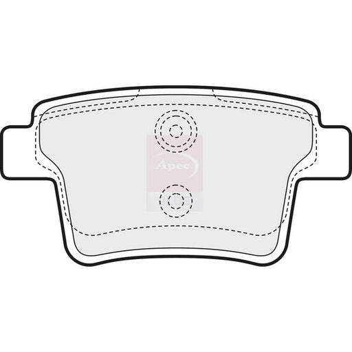 Apec Rear Brake Pad Set fits Ford Mondeo 2000-2007 1.8 2.0 2.2 2.5 3.0