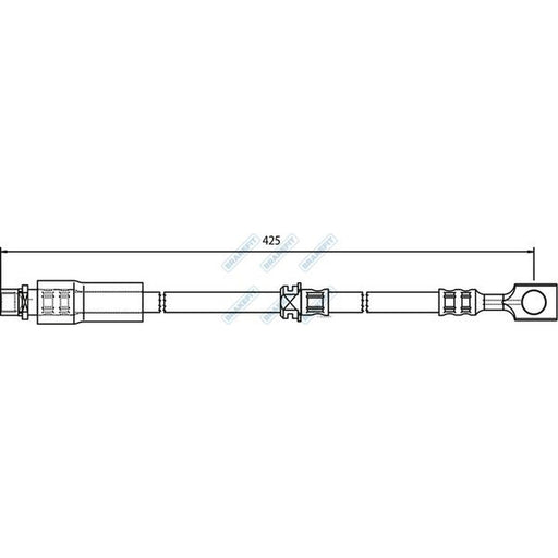 Apec Brake Hydraulic Hose Line Front fits Fiat Croma 2005-2011 1.8 1.9 2.2