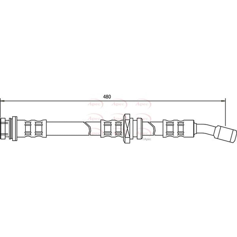 Apec Brake Hydraulic Hose Line Front fits Suzuki Swift 1984-2005 1.0 1.3 1.6