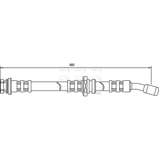Apec Brake Hydraulic Hose Line Front fits Suzuki Swift 1984-2005 1.0 1.3 1.6