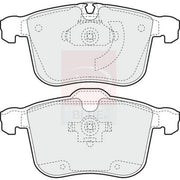Apec Front Brake Pad Set fits Cadillac Bls 2006-2010 1.9 2.0 2.8
