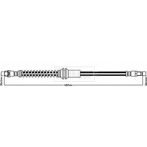 Borg & Beck Brake Hydraulic Hose Line Front Right BBH8649
