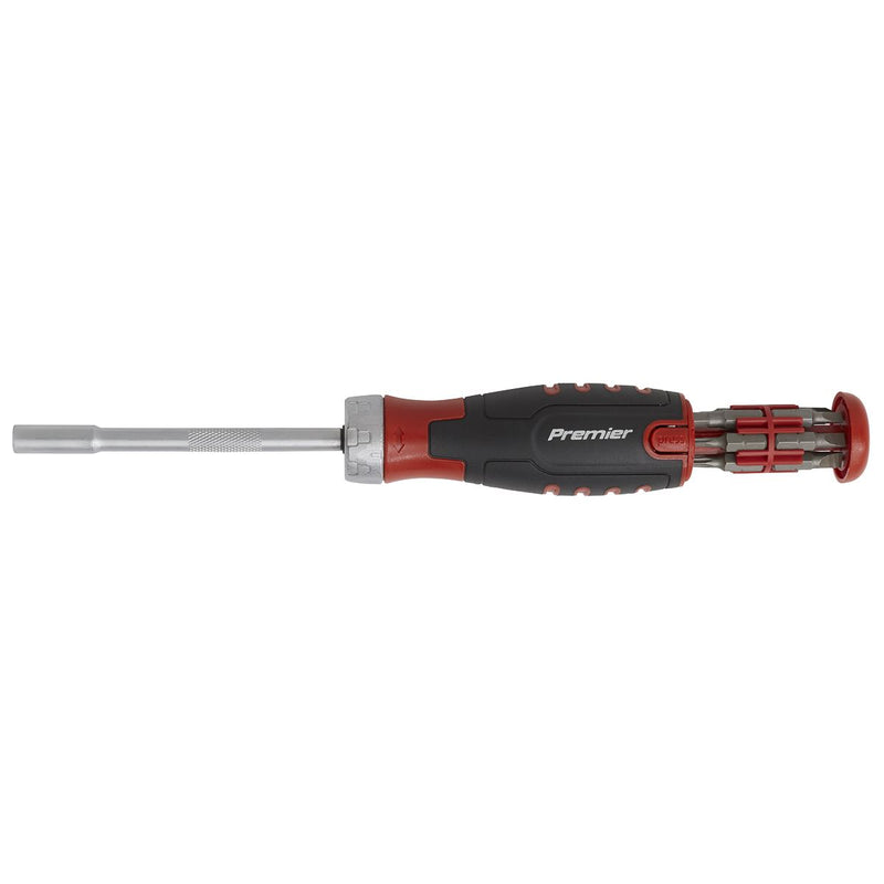 Sealey Premier Ratchet Screwdriver Set 12 Piece S2 Steel Bits Pozi Phillips Torx Sealey  - Dynamic Drive