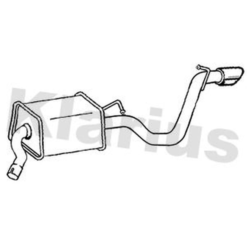 Klarius Box With Centre Pipe Centre fits Kia Pro Cee'D 2008-2012 1.4 1.6