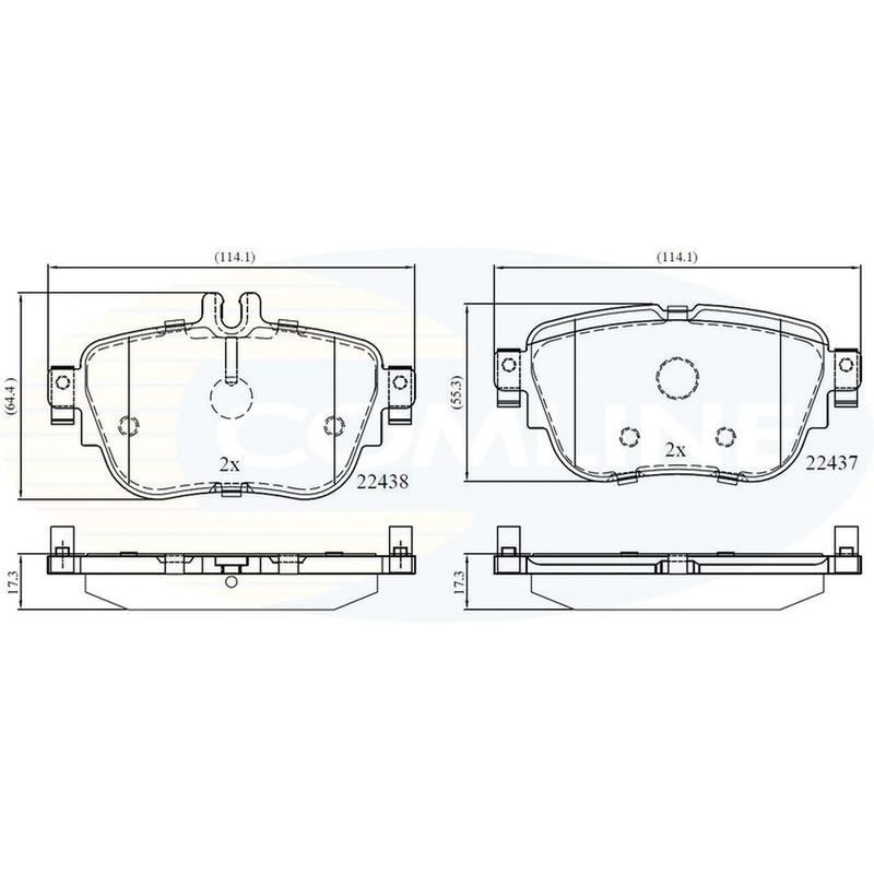 Comline Rear Brake Discs & Pads fits Mercedes-Benz E-Class 2017 on
