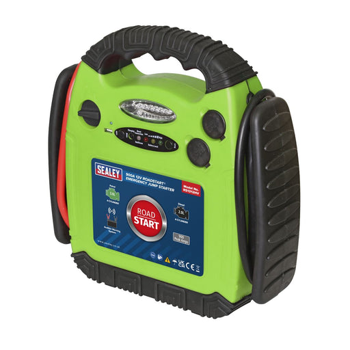 Sealey RoadStartï Emergency Jump Starter 12V 900 Peak Amps Hi-Vis Green RS1312HV Sealey - Dynamic Drive