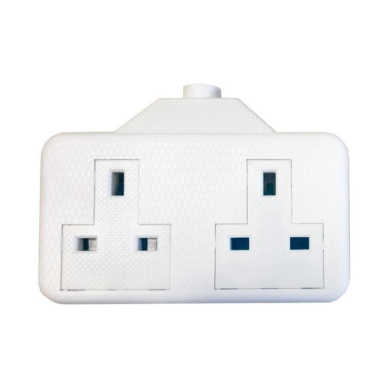 Smj White Trailing Extension Socket 13A 2-Gang SMJ - NN4 Online