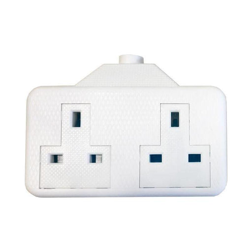 Smj White Trailing Extension Socket 13A 2-Gang SMJ - NN4 Online