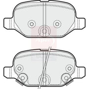 Apec Rear Brake Pad Set fits Abarth 500 / 595 / 695 2016 on 1.4