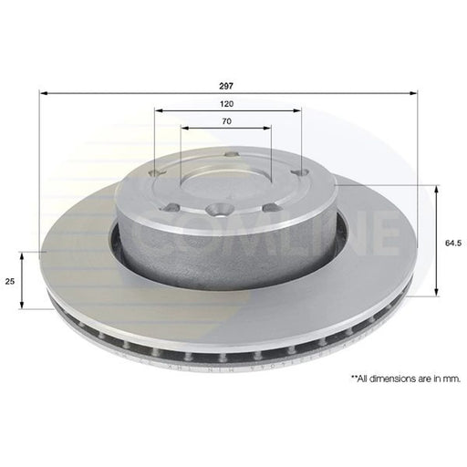 Comline 2 x Brake Discs fits Land Rover Range Rover 1988-2002 2.5 3.9 4.0 4.6