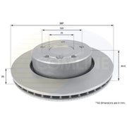 Comline Front Brake Discs & Pads fits Land Rover Range Rover 1994-2002
