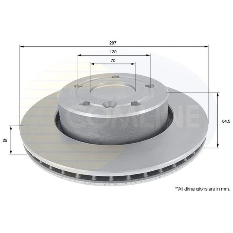 Comline Front Brake Discs & Pads fits Land Rover Range Rover 1994-2002