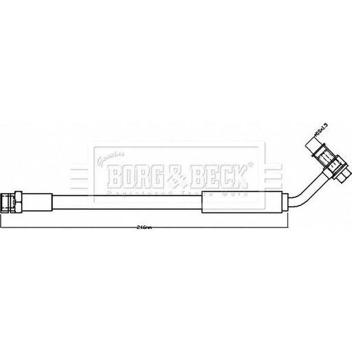 Borg & Beck Brake Hydraulic Hose Line Rear Right BBH8381