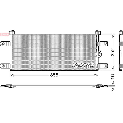 Denso Air Conditioning Condenser fits Mercedes-Benz Actros MP4 / MP5 2011 on