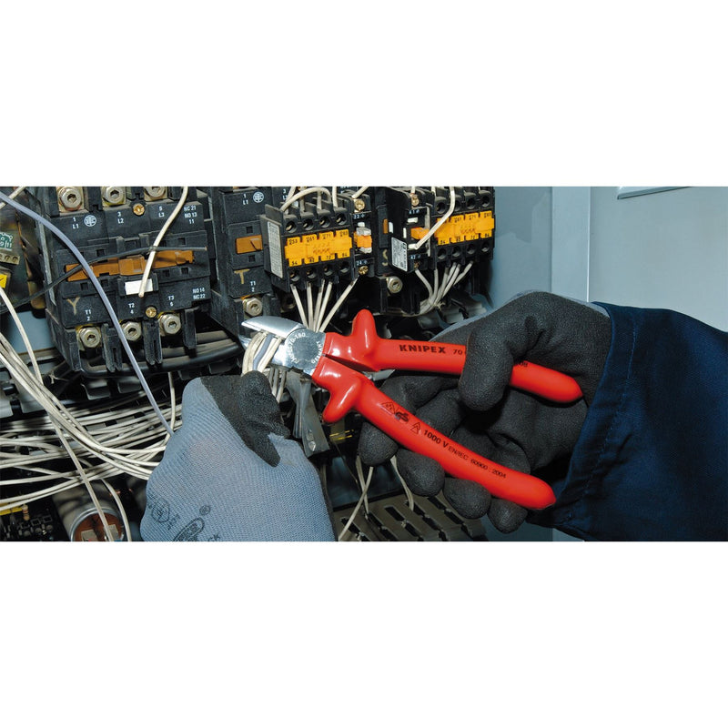 Draper Knipex 70 07 180 Fully Insulated S Range Diagonal Side Cutter, 180mm Draper - Dynamic Drive