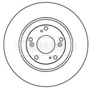 Borg & Beck Front Brake Vented Discs & Pads fits Honda Cr-V 2001-2007 2.0 2.2
