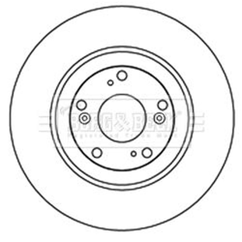 Borg & Beck Front Brake Vented Discs & Pads fits Honda Cr-V 2001-2007 2.0 2.2