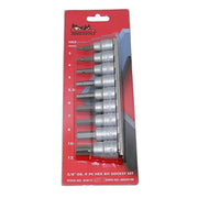 Teng Tools 3/8" Hex Bit Socket Clip Rail Set 9 Pieces Teng Tools - Dynamic Drive