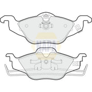 NAPA Front Brake Pad Set fits Chevrolet Corsa 2000-2002 1.7