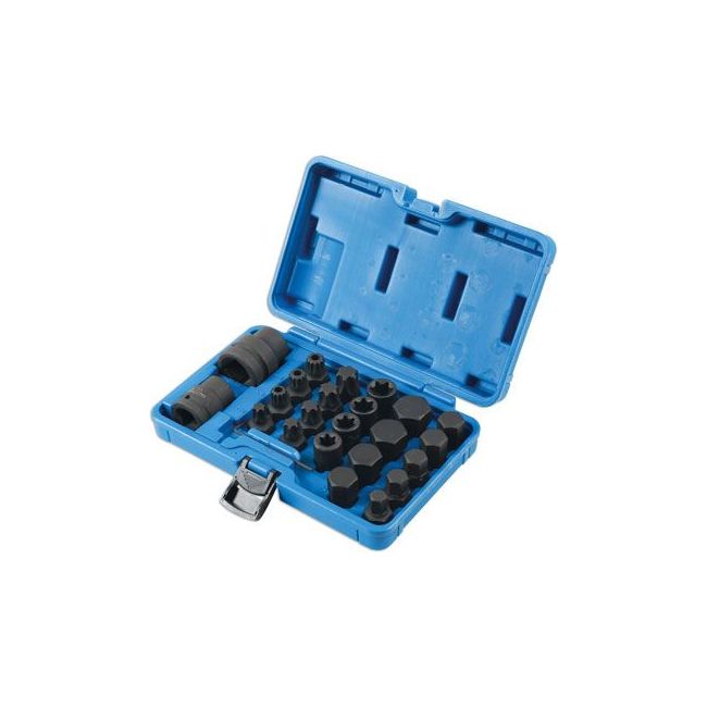 Laser Impact Bit & Socket Set 3/4"D, 1"D 24pc 6891 Laser - Dynamic Drive
