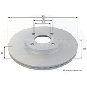 Comline Front Brake Discs & Pads fits Ford Tourneo Courier B460 2014-2023 1.6