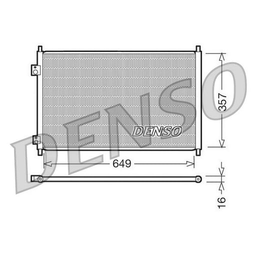 Denso Air Conditioning Condenser fits Honda Civic VII 2000-2005 1.4 1.6 1.7 2.0
