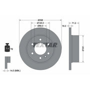Textar 2 x Solid Rear Brake Discs 93143303-x2
