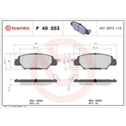 Brembo 4 x Rear Brake Pad Set fits Mazda CX-5 2011-2024 2.0 2.2 2.5