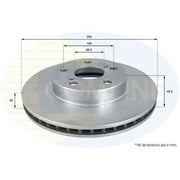 Comline Front Brake Discs & Pads fits Toyota Prius Liftback 2003-2009 1.5