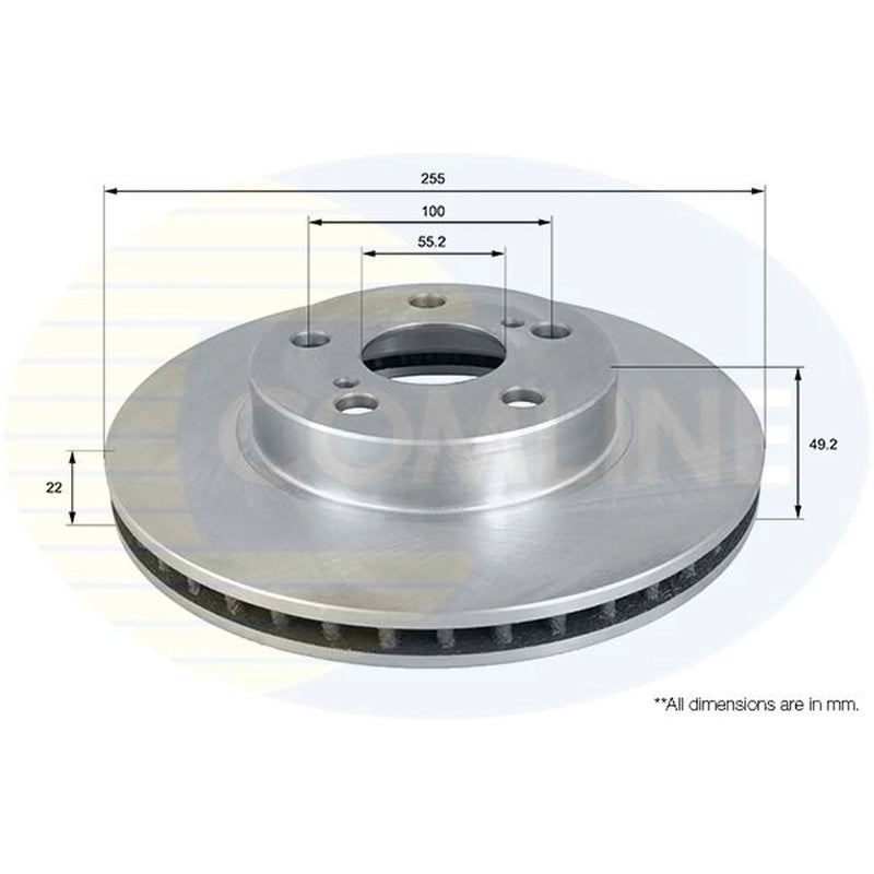 Comline Front Brake Discs & Pads fits Toyota Prius Liftback 2003-2009 1.5