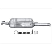 Hella End Silencer Rear fits Opel Astra G 1998-2005 1.7 2.0