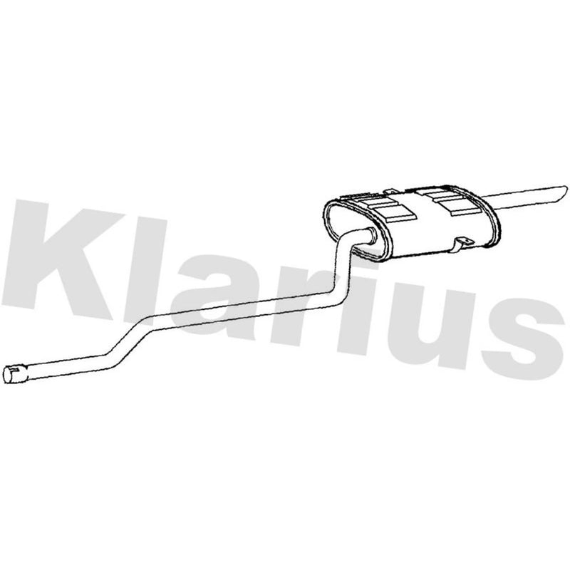 Klarius Box With Tail Pipe Rear fits Toyota Corolla 1997-2000 1.6