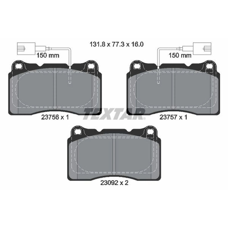 Textar Front Brake Pad Set 2375603