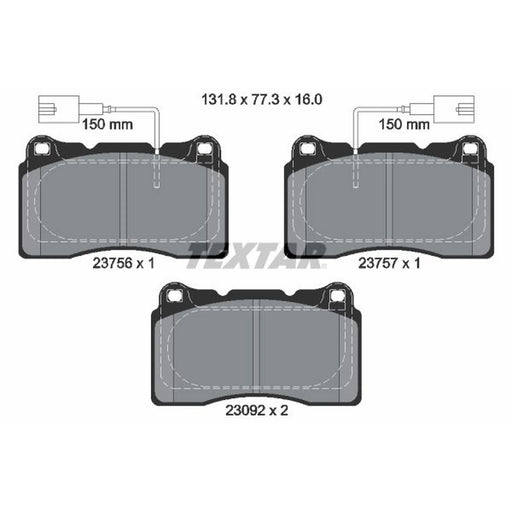 Textar Front Brake Pad Set 2375603