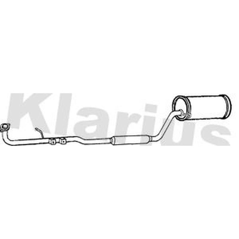Klarius Box With Centre Pipe Centre fits Daihatsu Storia 1998-2000 1.0