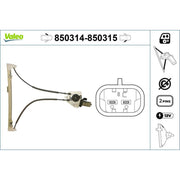 Valeo Electric Window Regulator Lifter Left Front 850314