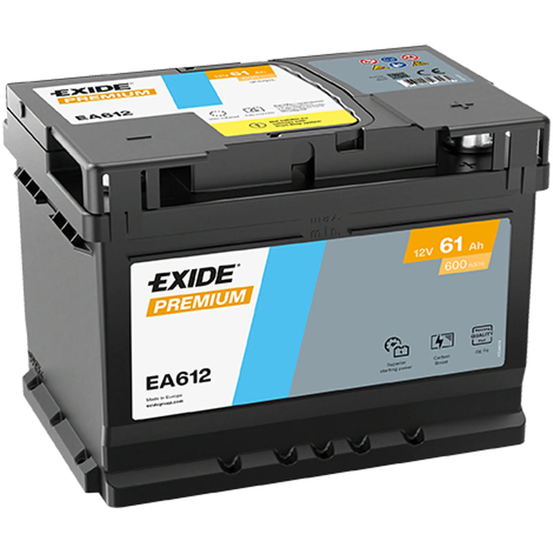 Exide Battery 12V 61Ah 600A EA612