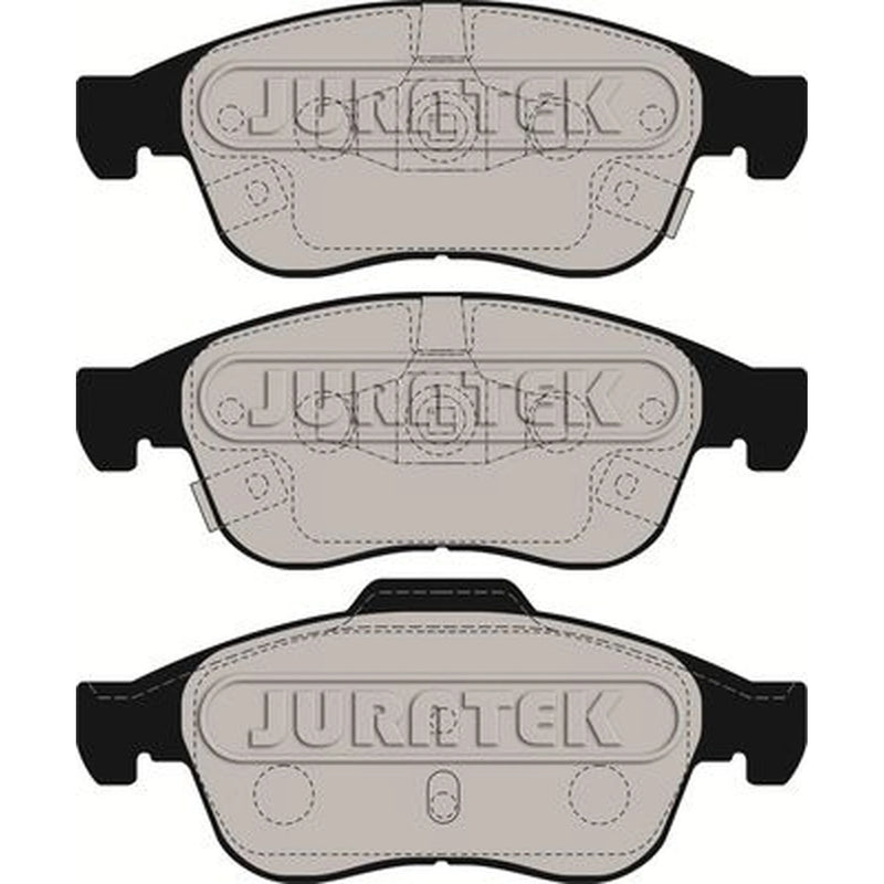 Juratek Front Brake Pad Set fits Fiat 500X 2014 on 1.3 1.4 1.6