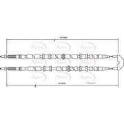 Apec Handbrake Cable Right Rear CAB1499
