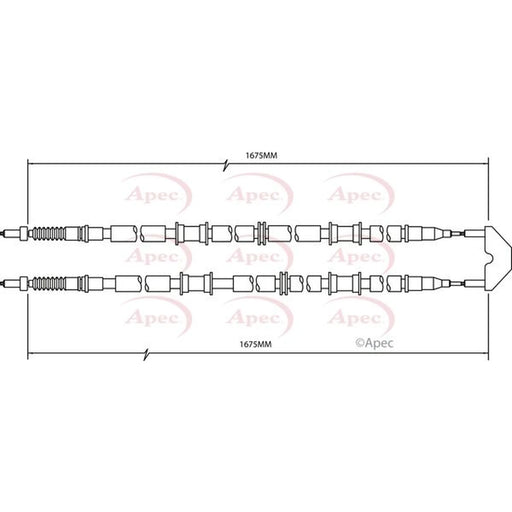Apec Handbrake Cable Right Rear CAB1499