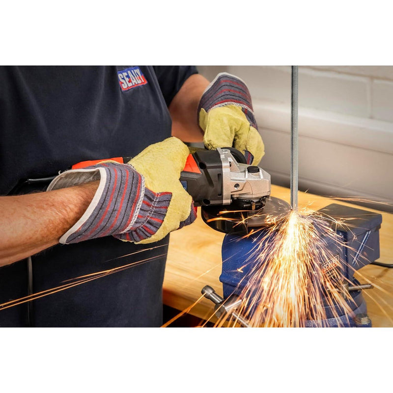 Sealey SG115E Angle Grinder 115mm 750W 230V Red Heavy Duty Sealey - Dynamic Drive