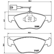 Brembo Front & Rear Pads fits Fiat Punto 1999-2012 1.8 1.9 188.738