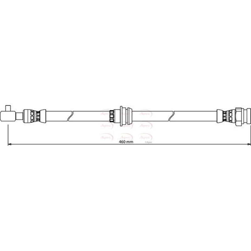 Apec Brake Hydraulic Hose Line Front Right fits Mazda 3 2013-2019