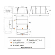 Vango Galli Pro Air Low Drive Away Awning (180 - 210cm) Campervan Vango - Dynamic Drive