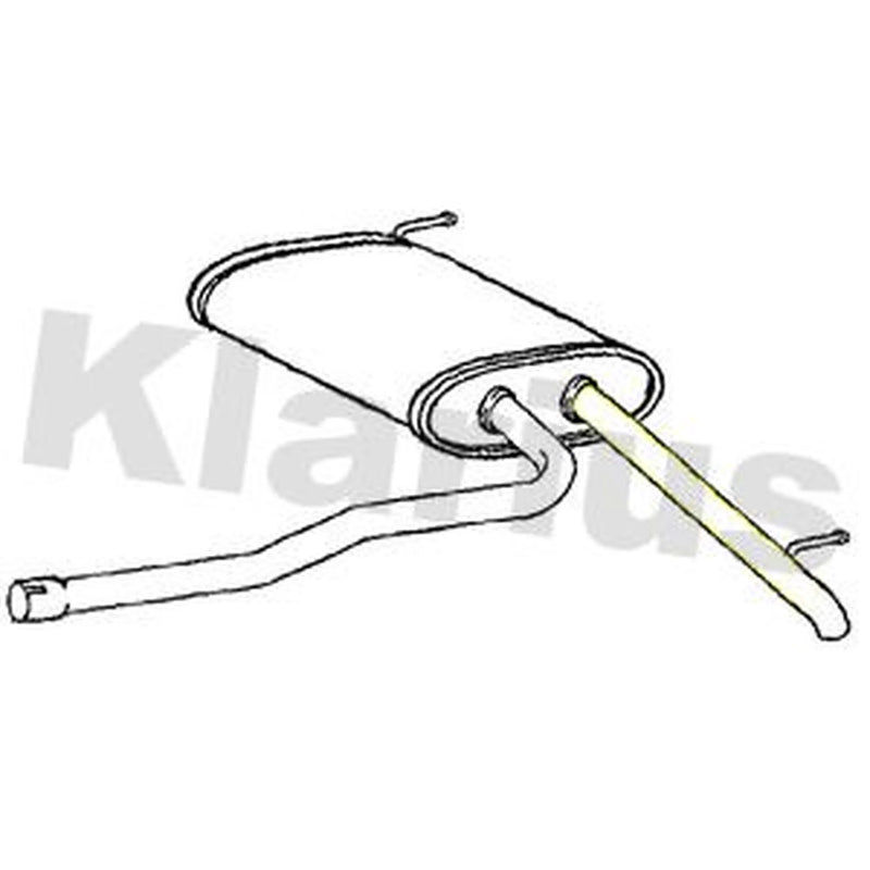 Klarius Box With Tail Pipe Rear fits Opel Astra K 2015-2018 1.4