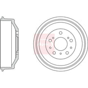 Apec Brake Drum Assembly Rear fits Citroën C25 1981-1994 1.8 2.0 2.5
